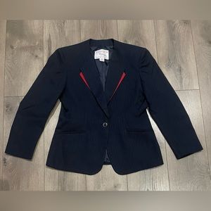 1990s Northwest Disney Image-Maker Stewardess Navy Blazer & (2x) Skirts Size 8P